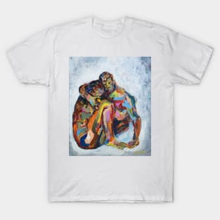 Two Abstract colourful figurative nudes lovers T-Shirt